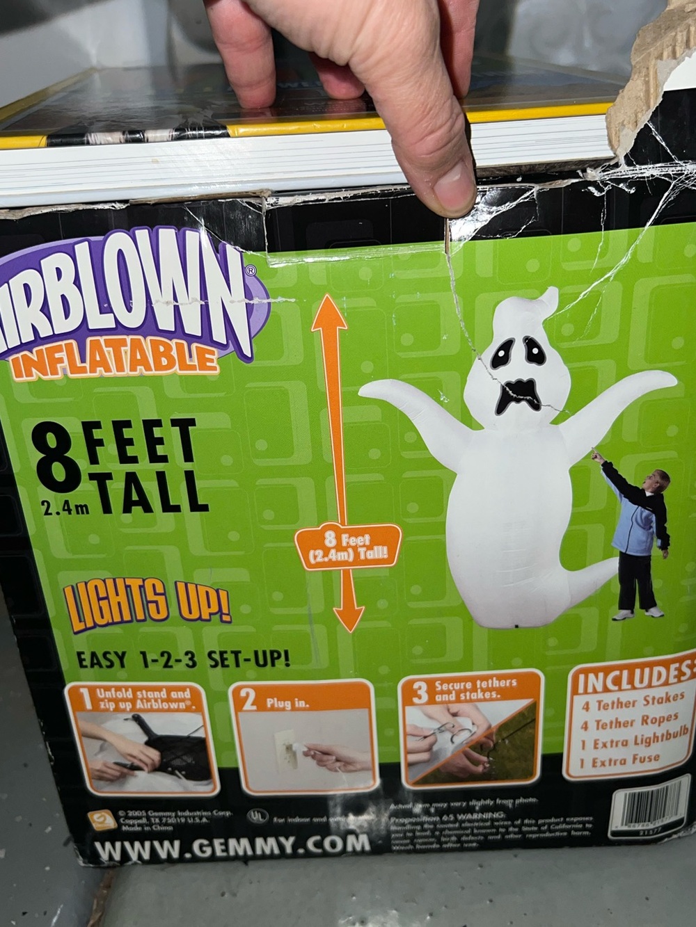 8ft White Ghost Inflatable Decoration